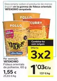 Caprabo Yatekomo - fideus orientals de pollastre oferta