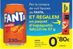 Caprabo Fanta - refresc de taronja llauna oferta