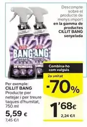 Caprabo Cillit bang - producte per netejar i per treure taques d'humitat oferta