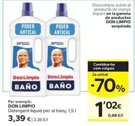 Caprabo Don limpio - detergent liquid per al bany oferta