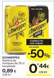 Caprabo Schweppes - gamma de toniques oferta