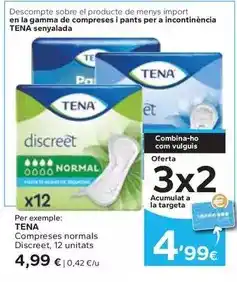 Caprabo Tena - compreses normals discreet oferta