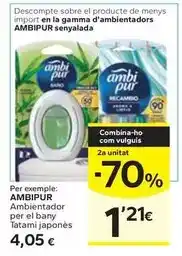 Caprabo Ambi pur - ambientador per el bany tatami japones oferta