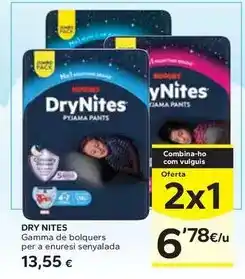 Caprabo Drynites - gamma de bolquers per a enuresi senyalada oferta