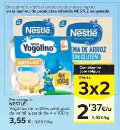 Caprabo Nestlé - yogolino de natilles amb gust de vainilla oferta
