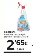 Caprabo Cristasol - producte per netejar els vidres antibaf oferta
