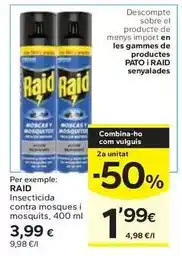 Caprabo Raid - insecticida contra mosquets i mosquits oferta