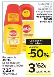 Caprabo Autan - loció repelent d'insectes oferta