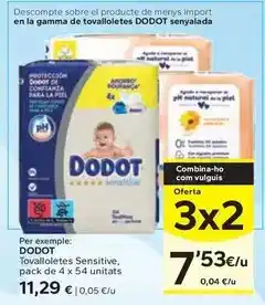 Caprabo Dodot - tovalloletes sensitive oferta