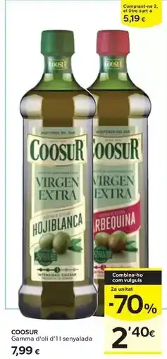 Caprabo Coosur - gamma d'oli d'1 i senyalada oferta