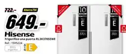 MediaMarkt Hisense - frigorífico una puerta rl3k3r3s7os5we oferta