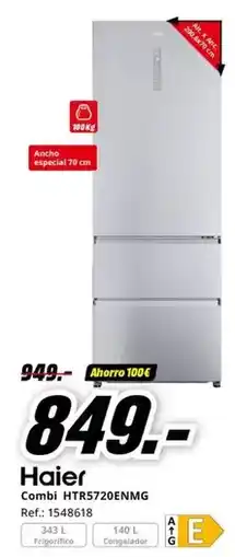 MediaMarkt Haier - combi htr52720enmg oferta