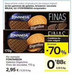 Caprabo Fontaneda - galetes digestive fines de xocolata oferta