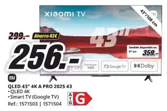 MediaMarkt Xiaomi - qled 43 4k a pro 2025 43 oferta
