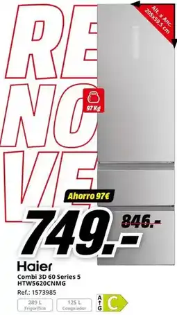 MediaMarkt Haier - combi 3d 60 series 5 htv5520cnb oferta