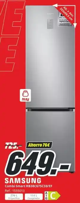 MediaMarkt Samsung - smart tv 75 a5c75s9vfe oferta