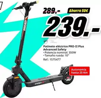 MediaMarkt Ducati - patinete eléctrico advanced safety oferta