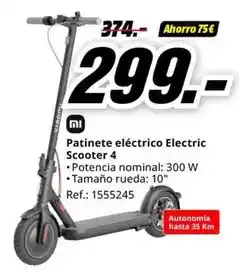 MediaMarkt Xiaomi - patinete eléctrico electric scooter 4 oferta