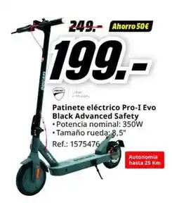 MediaMarkt Ducati - patinete eléctrico pro-i evo black advanced safety oferta