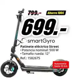 MediaMarkt Smartgyro - patinete eléctrico street oferta