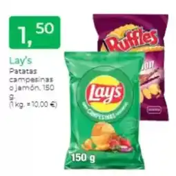 Supermercados Tu Super Lay's - patatas campesinas o jamon oferta