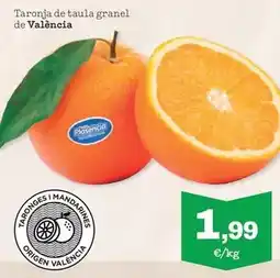 Sorli Taronja de taula granel de valencia oferta