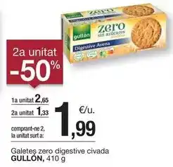 BonpreuEsclat Gullón - galetes zero digestive civada oferta