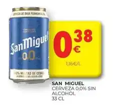 CashDiplo San miguel - cerveza 0.0% sin alcohol oferta
