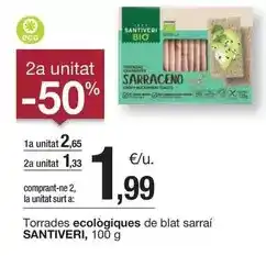 BonpreuEsclat Santiveri - torrades ecologiques de blat sarrái oferta