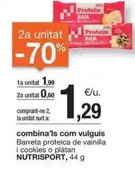 BonpreuEsclat Nutrisport - barreta proteica de vainilla i cookies o platan oferta