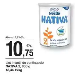 BonpreuEsclat Nativa - llet infantil de continuació oferta