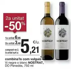 BonpreuEsclat Vi negre o blanc do penedès oferta