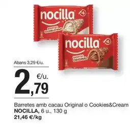 BonpreuEsclat Nocilla - barretes amb cacau original o cookies&cream oferta