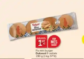 Consum Dulcesol - pa mini burger oferta