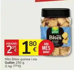 Consum Gullón - mini bites quinoa i xía oferta