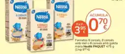 Consum Nestlé - farinetes 8 cereales, 8 cereals amb melto & cereales amb galeta marja oferta