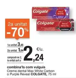 BonpreuEsclat Colgate - crema dental max white carbon o purple reveal oferta