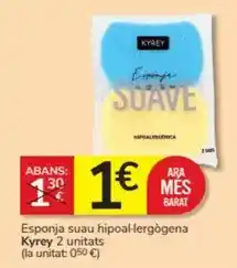 Consum Kyrey - esponja suau hipoal.lergògena 2 unitats oferta