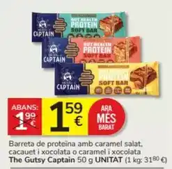 Consum Captain - barreta de proteina amb caramel salat, cacauet y xocolata o caramel i xocolata oferta