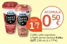Consum Kaiku - caffe latte espresso o light sense lactosa oferta
