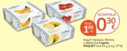 Consum La fageda - iogurt maduixa, llimona o plàtan oferta