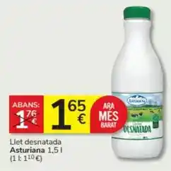 Consum La asturiana - llet desnatada oferta