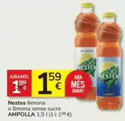 Consum Nestea - llimona o llimona sense sucre oferta