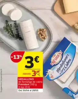 Consum Président - medallones oferta
