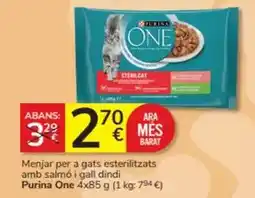 Consum Purina - menjar per a gats esterilitzats amb salmó i gall dindi one oferta