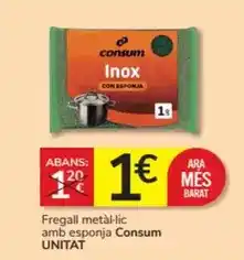 Consum Consum - fregall metàl-lic amb esponja oferta
