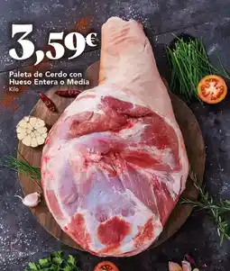 Gadis Paleta de cerdo con hueso entera o media oferta