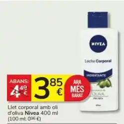 Consum Nivea - llet corporal amb oli d'oliva oferta