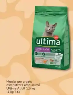 Consum Affinity - menjar per a gats esterilitzats amb salmo ultima adult oferta