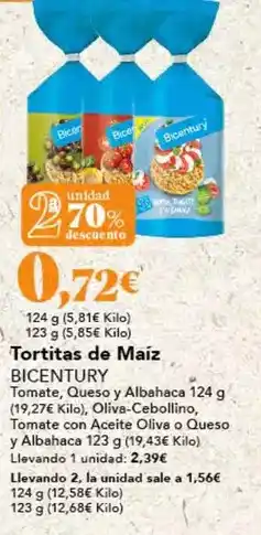 Gadis Bicentury - tortitas de maiz oferta